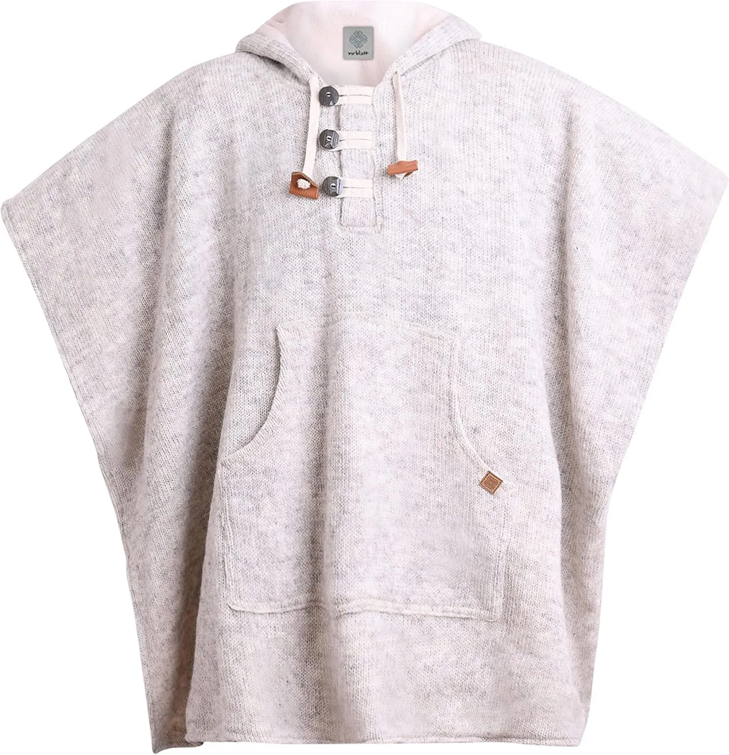 virblatt Wool Poncho Men | Wool & Fleece | Hooded Winter Warm Mens Poncho Blanket