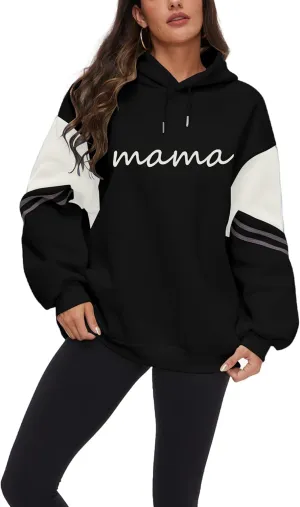 Vivimeng Mama Hoodies for Women Oversized Long Sleeve Sweatshirt In My Mama Era Casual Pullovers Tops S-XXL