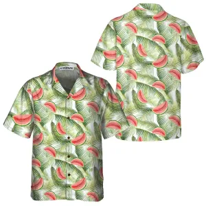 Watercolor Watermelon Tropical Hawaiian Shirt, Watermelon Hawaiian Shirt, Cool Watermelon Shirt For Men & Women