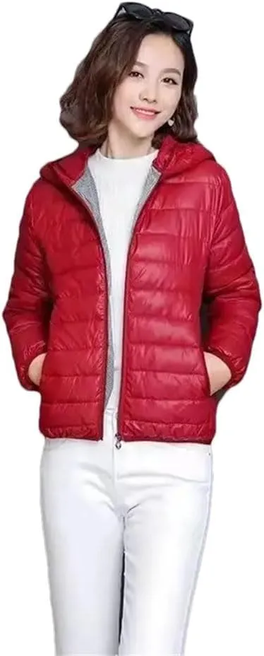 Women Short Cotton-Padded Jacket Down Cotton Coat Light Thin Quilted Lattice Parkas Tops Coats Picture color4 3XL