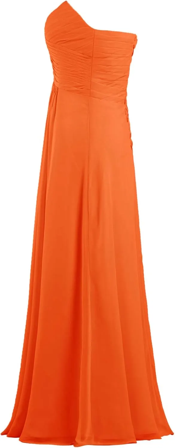 Women's Chiffon Bridesmaid Dresses Long Evening Gowns