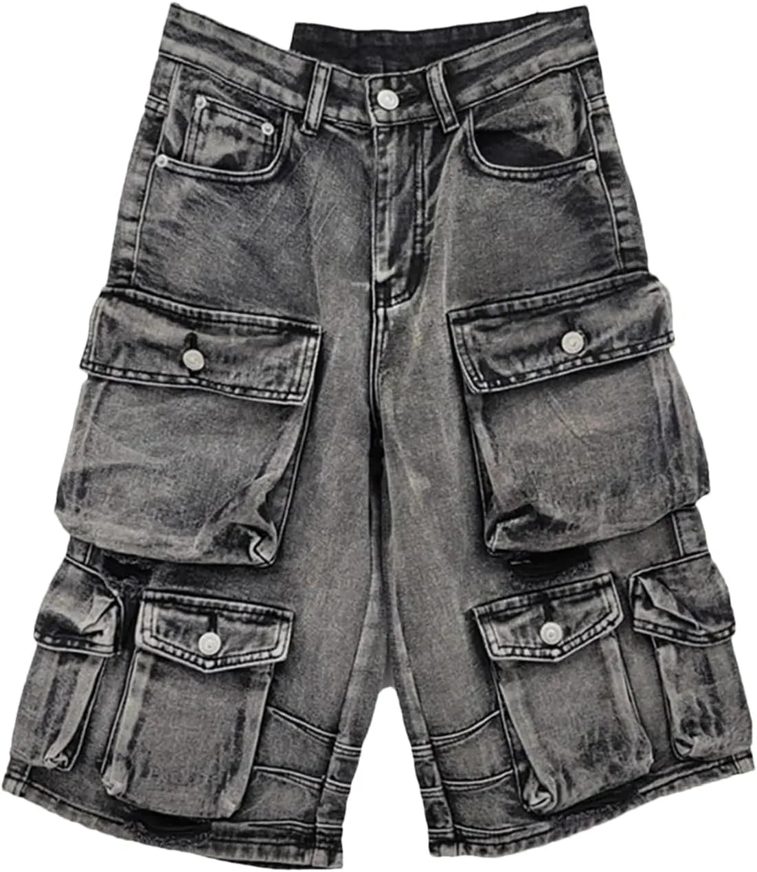 Womens Denim Mini Skirt Shorts Spring Summer High Waist Retro A-Line Office