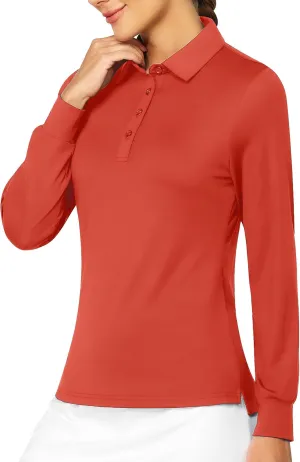 Women's Golf Shirt Short Long Sleeve Polo Shirts Lightweight Quick-Dry Workout Daily Work Shirts Tops for Women
