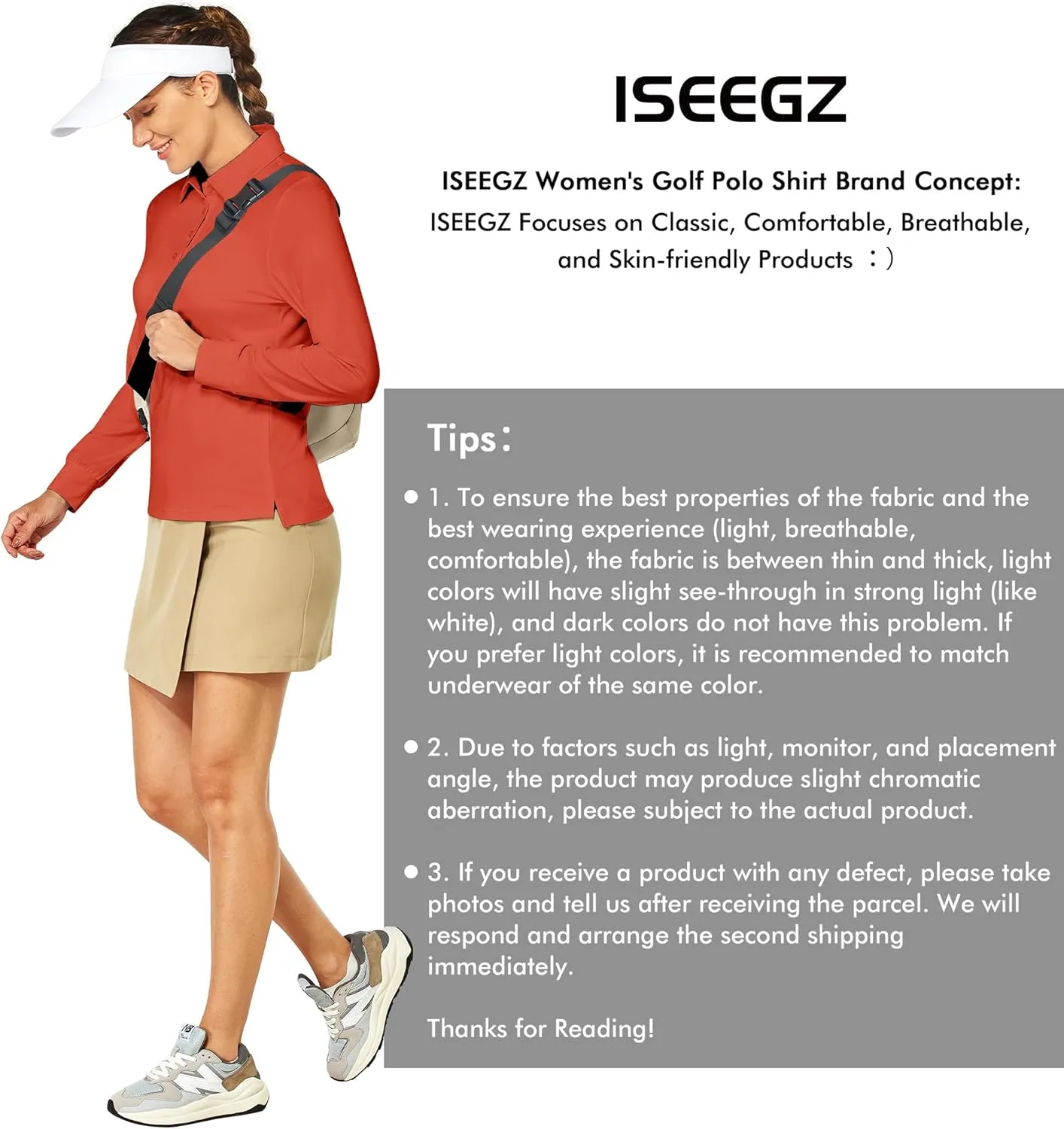 Women's Golf Shirt Short Long Sleeve Polo Shirts Lightweight Quick-Dry Workout Daily Work Shirts Tops for Women
