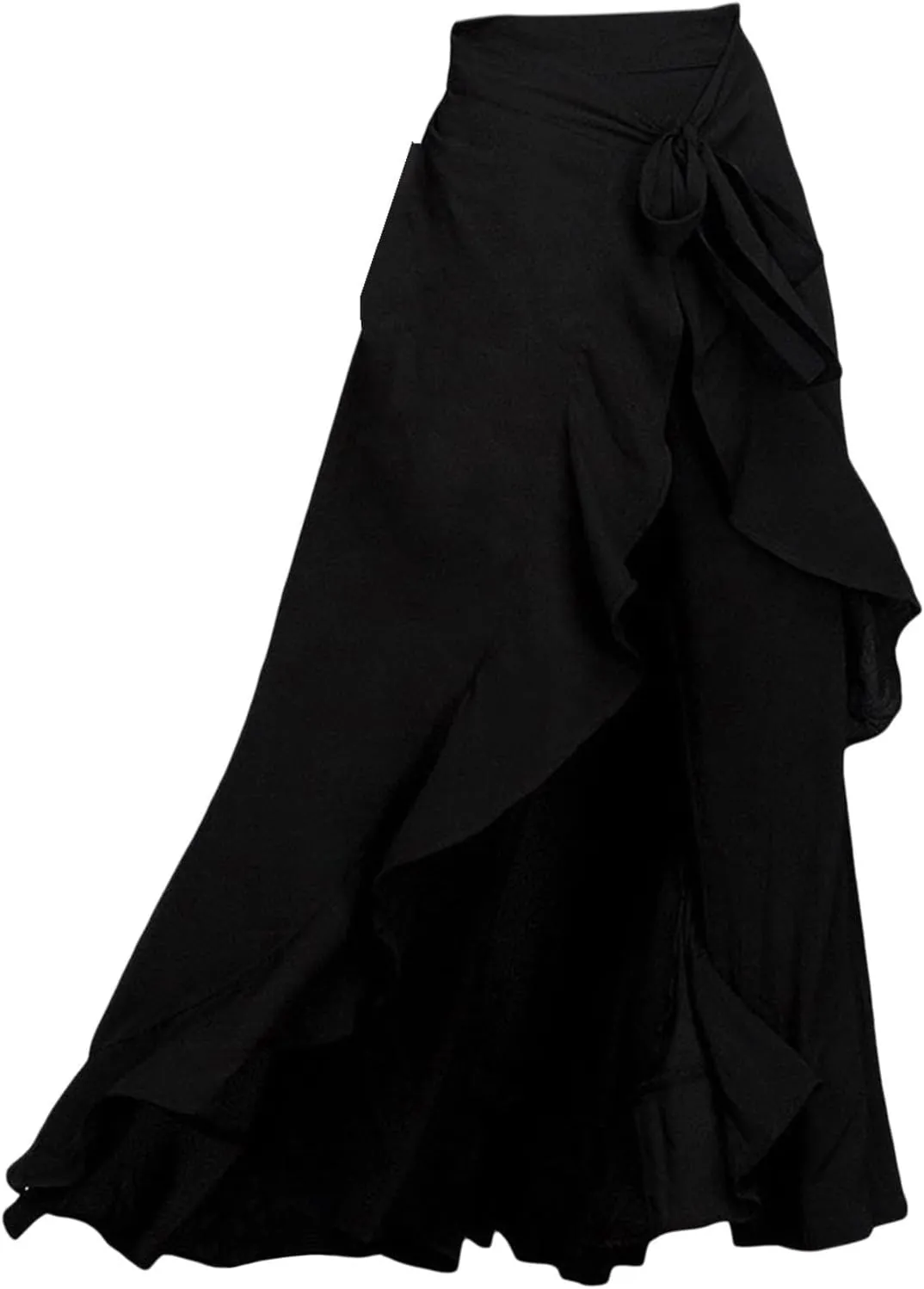 Women's High Waist Wide Leg Pants Trousers Chiffon Pants High Split Flowy Breathable Palazzo Pants Elegant Beach