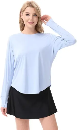 Women's Long Sleeve Shirts UPF 50  UV Workout Sun Shirts Lightweight Quick Dry Tops Outdoor Clothing for Hiking Fishing