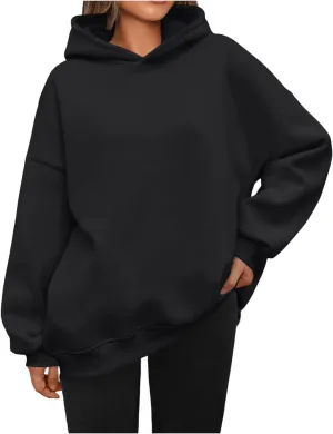 Women's Oversized Hoodies Fleece Sweatshirts Hooded Pullover Fashion Fall Clothes Trendy Outfits Winter Sweater