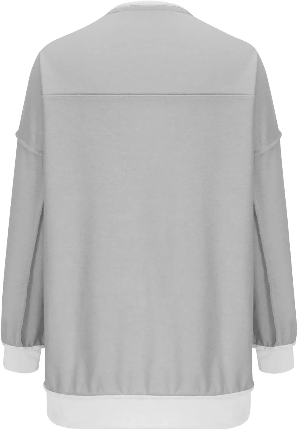 Womens Oversized Sweatshirts 2024 Fashion Fall Hoodies Long Sleeve V Neck Button Down Pullover Loose Fit Tops