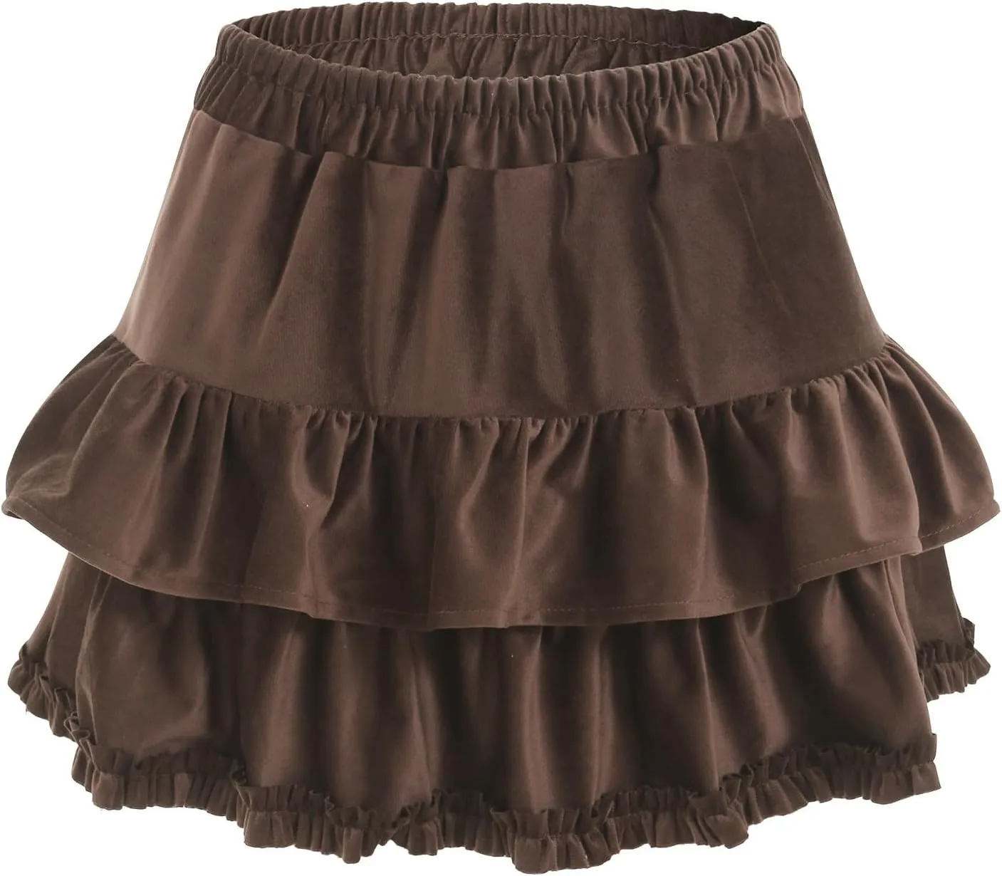 Womens Skirts Flowy A Line Elastic Waisted Ruffle Mini Skirts Cute Pleated Skater Skirt Teen Girl Y2k Streetwear 2025