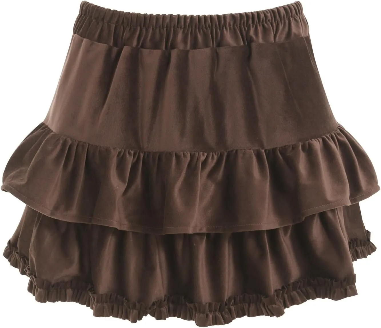 Womens Skirts Flowy A Line Elastic Waisted Ruffle Mini Skirts Cute Pleated Skater Skirt Teen Girl Y2k Streetwear 2025