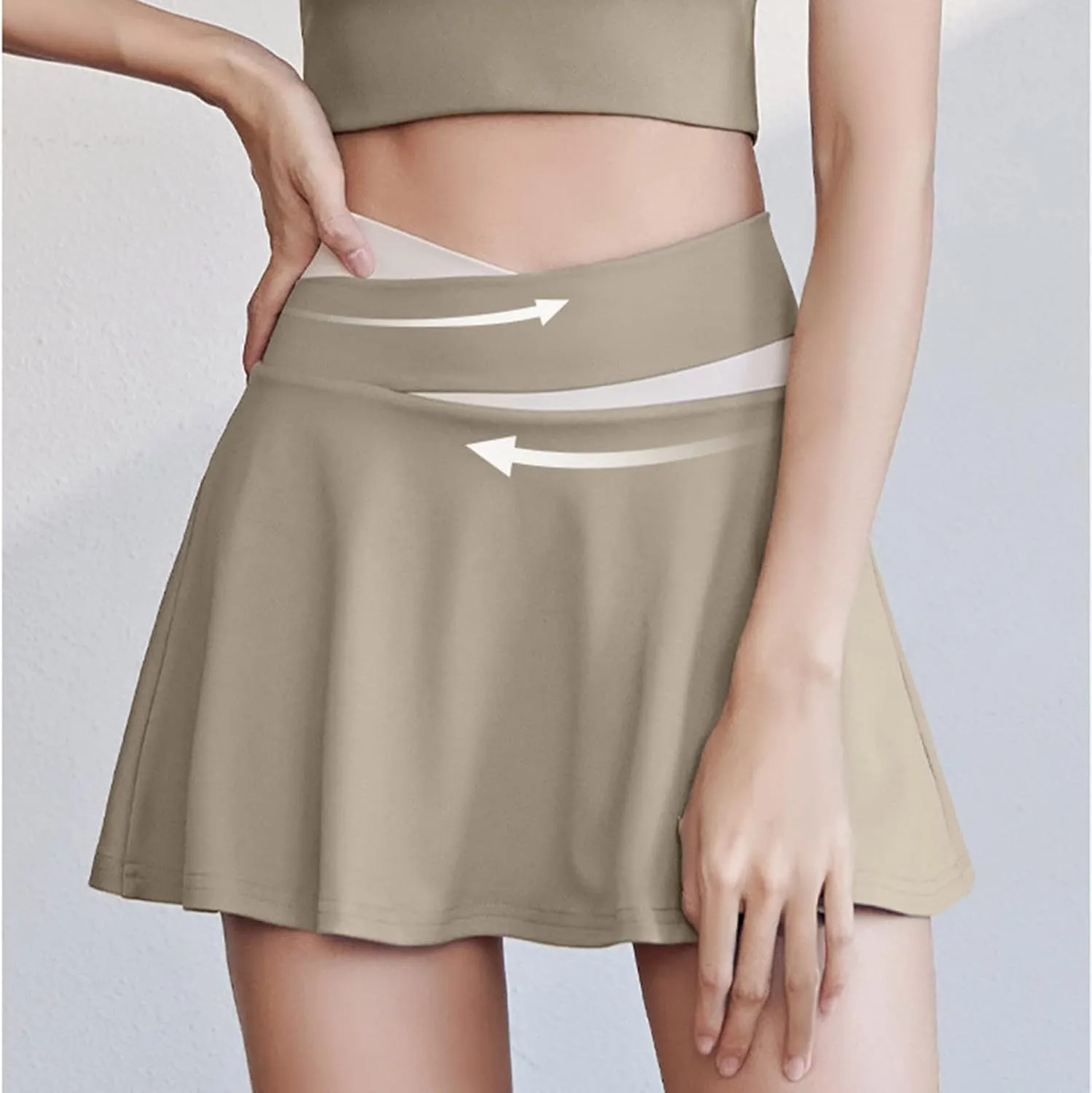 Women's Summer Tennis Skirts Athletic Skorts Shorts Golf Skirt High Waist Pleated Mini Skirts for Running Workout