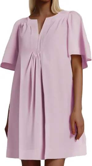 Womens T Shirt Dress Spring Casual Short Flutter Sleeve Drop Waist Mini Dress Retro Cocktail Party Hawaii Outfits