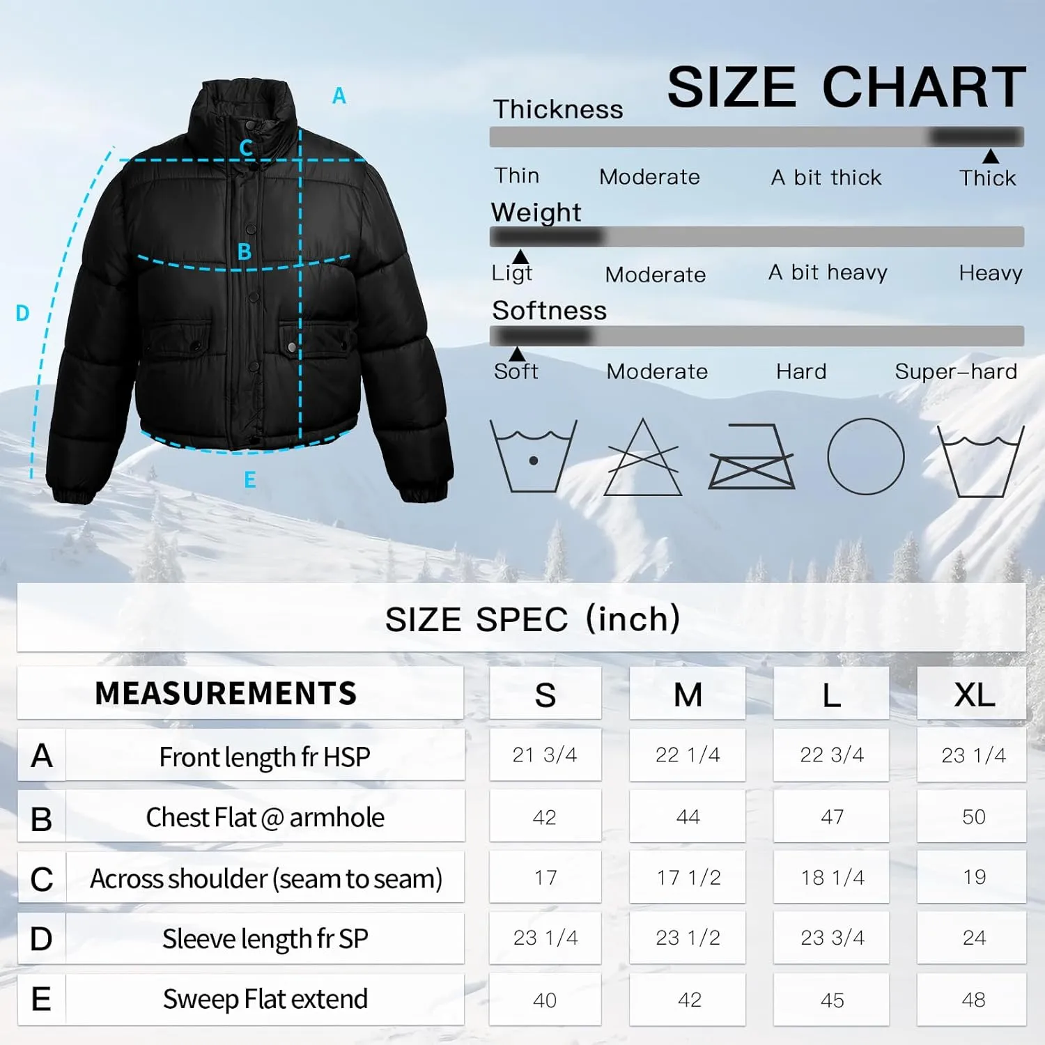 Women's Winter Cropped Puffer Jacket Coat Short Warm Quilted Fashion Jacket
