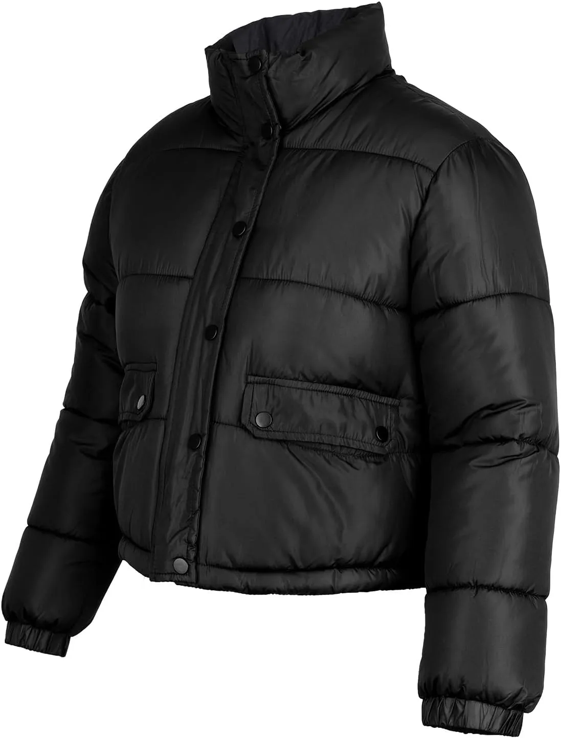 Women's Winter Cropped Puffer Jacket Coat Short Warm Quilted Fashion Jacket